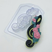 Скрипичный ключ с цветами